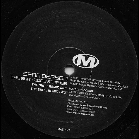 Sean Deason - The Shit : 2003 Remixes