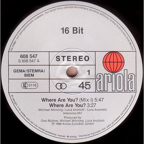 16 Bit - Where Are You?