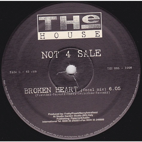 Not 4 Sale - Get Down/Broken Heart