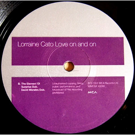 Lorraine Cato - Love On And On