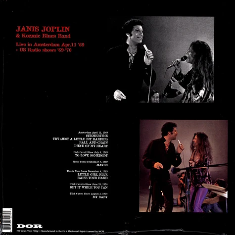Janis Joplin & Kozmic Blues Band - Live In Amsterdam April 11, 1969 + Us Radio Shows 1969-1970 Colored Vinyl Edition