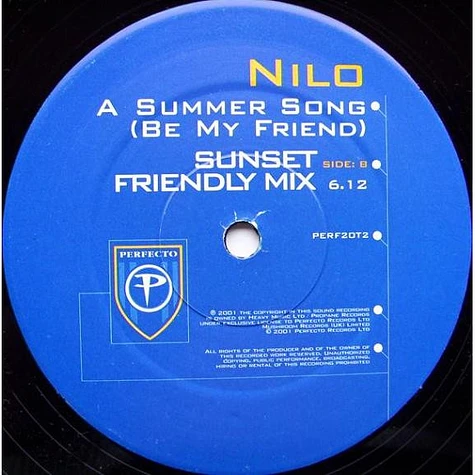 Nilo - A Summer Song (Be My Friend)