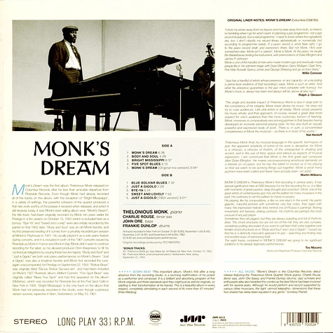 The Thelonious Monk Quartet - Monk's Dream