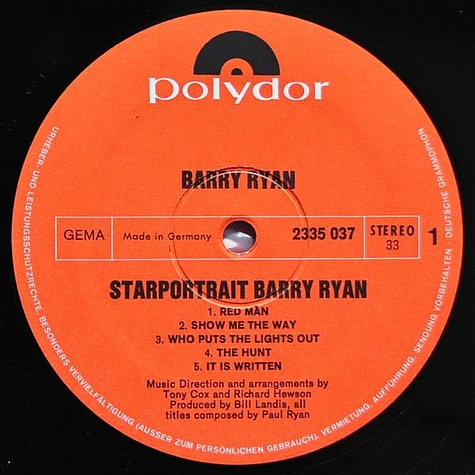 Barry Ryan - Starportrait