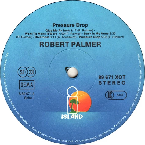 Robert Palmer - Pressure Drop