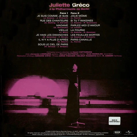 Juliette Greco - Juliette Greco A La Philharmonie De Berlin
