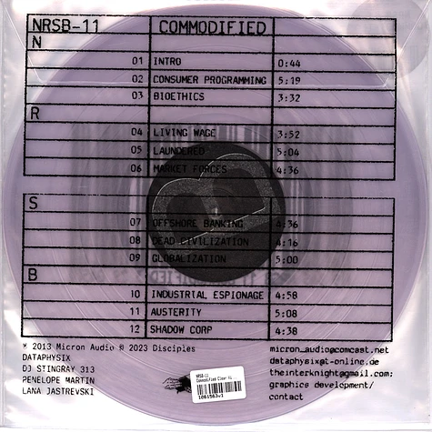 NRSB-11 - Commodified Clear Vinyl Edition