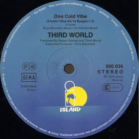 Third World - Now That We Found Love / One Cold Vibe