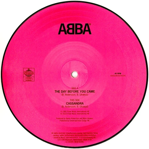 ABBA - The Day Before You Camel Limited 2023 Picture Disc Edition