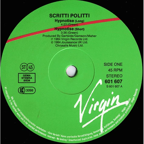 Scritti Politti - Hypnotize