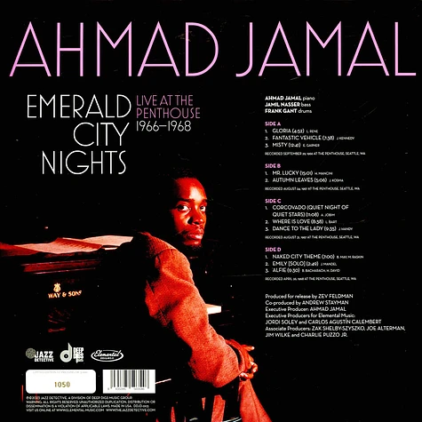 Ahmad Jamal - Emerald City Nights Live At The Penthouse Black Friday Record Store Day 2023 Vinyl Edition