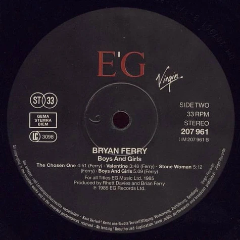 Bryan Ferry - Boys And Girls