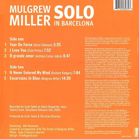 Mulgrew Miller - Solo In Barcelona