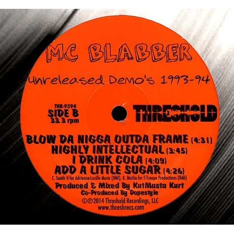 MC Blabber - Demos 1993-94 Autographed Edition