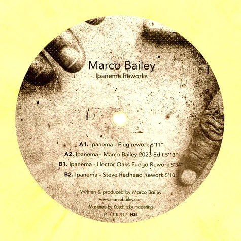 Marco Bailey - Ipanema Reworks Yellow Marbled Vinyl Edition