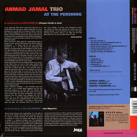 Ahmad Jamal Trio - At The Pershing