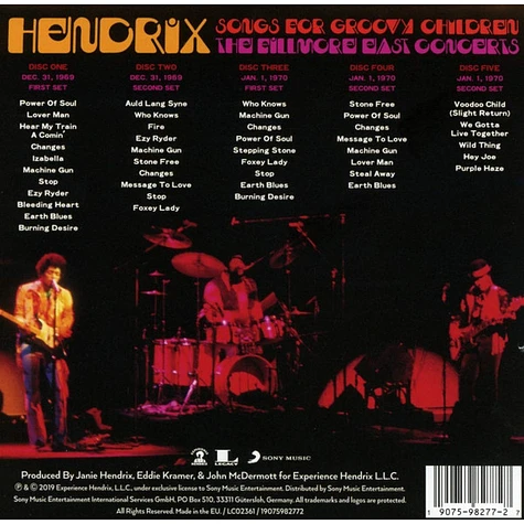 Jimi Hendrix - Songs For Groovy Children (The Fillmore East Concerts)