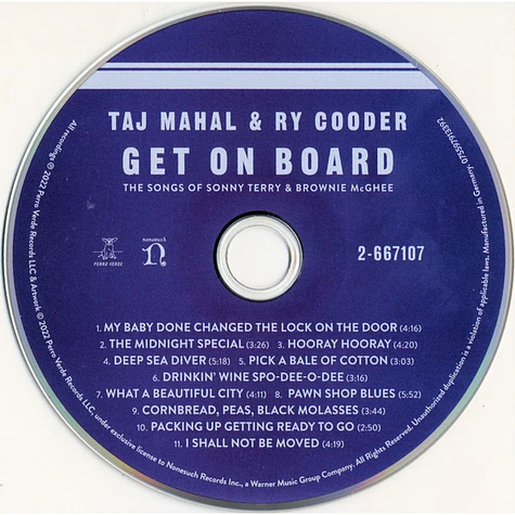 Taj Mahal & Ry Cooder - Get On Board (The Songs Of Sonny Terry & Brownie McGhee)
