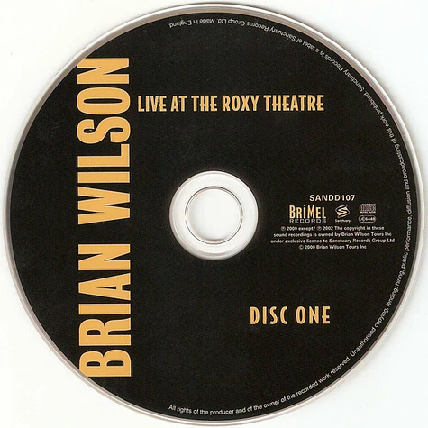 Brian Wilson - Live At The Roxy Theatre