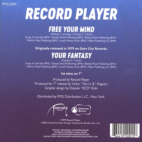 Record Player - Free Your Mind / Your Fantasy