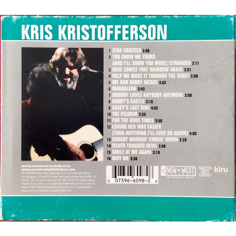Kris Kristofferson - Live From Austin Tx