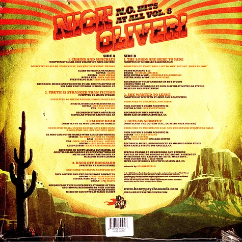 Nick Oliveri - N.O. Hits At All Volume 8 Green Vinyl Edition
