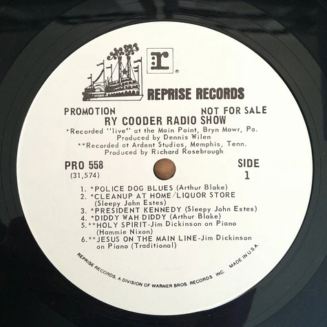 Ry Cooder - Ry Cooder Radio Show