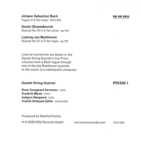 The Danish String Quartet - Ludwig van Beethoven / Dmitri Shostakovich / Johann Sebastian Bach - Prism I
