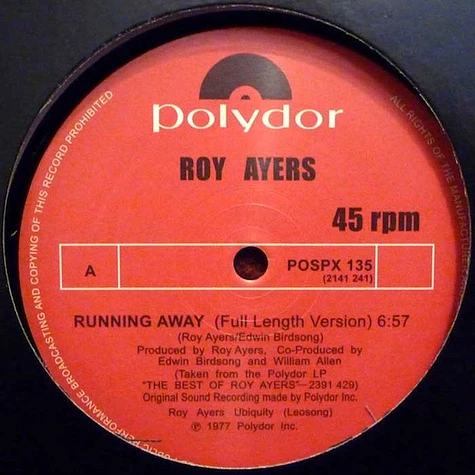 Roy Ayers - Running Away / Can't You See Me