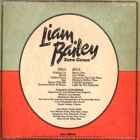Liam Bailey - Zero Grace Sea Glass Vinyl Edition