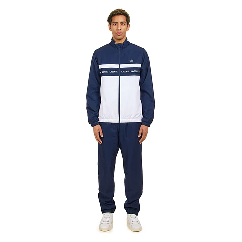 White hot sale lacoste tracksuit