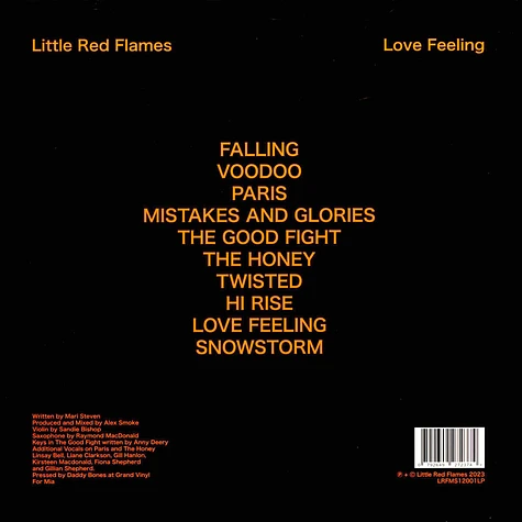 Little Red Flames - Love Feeling Orange Vinyl Edition