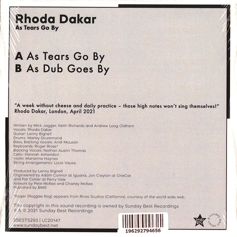 Rhoda Dakar - As Tears Go By