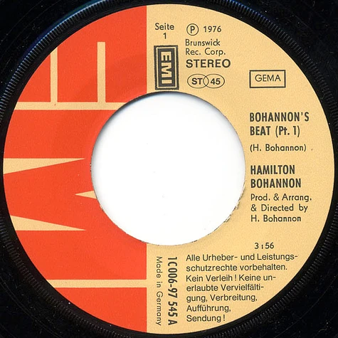 Hamilton Bohannon - Bohannon's Beat