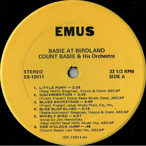 Count Basie Orchestra - Basie At Birdland
