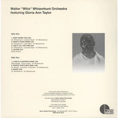 Walter "Whiz" Whisenhunt Orchestra Featuring Gloria Ann Taylor - Walter "Whiz" Whisenhunt Orchestra Featuring Gloria Ann Taylor