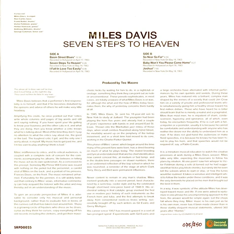 Miles Davis - Seven Steps To Heaven White/Red Splatter Vinyl Edition
