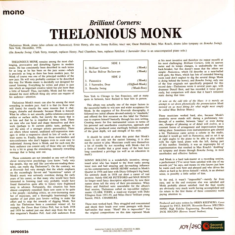 Thelonious Monk - Brilliant Corners Red Marble Vinyl Edition