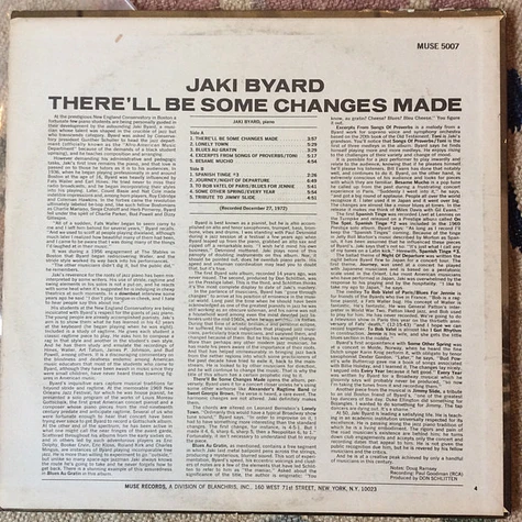 Jaki Byard - There'll Be Some Changes Made
