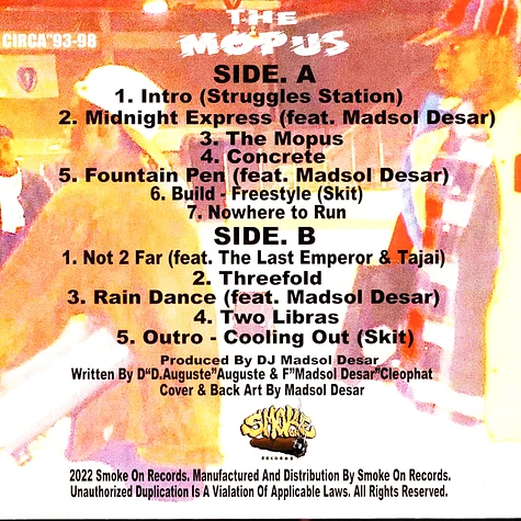 D.Auguste & DJ Madsol Desar - The Mopus Yellow Vinyl Edition