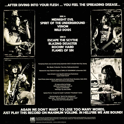 Sintage - Paralyzing Chains Black Vinyl Edition