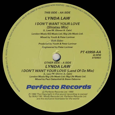 Lynda Law - I Don't Want Your Love