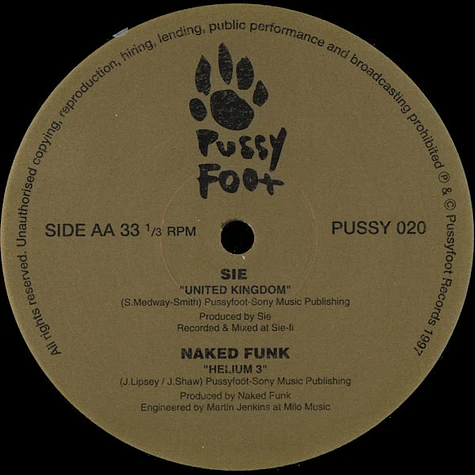 The Codfather / Sie / Naked Funk - Pussy In My Pocket E.P.