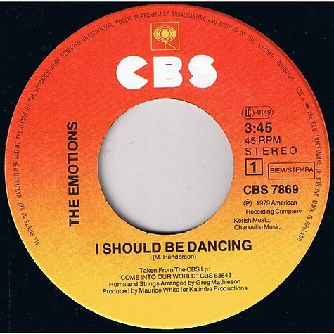 The Emotions - I Should Be Dancing