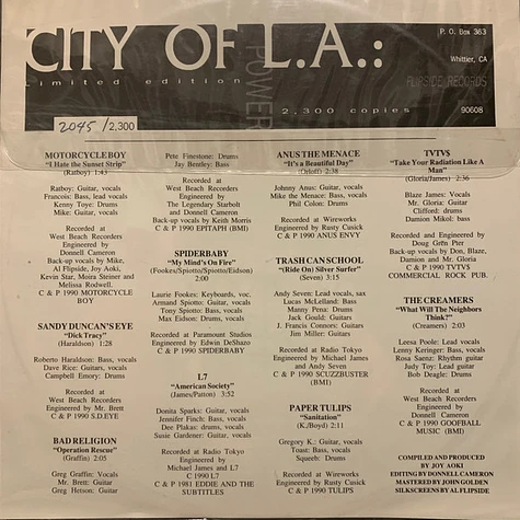V.A. - City Of L.A. 1990