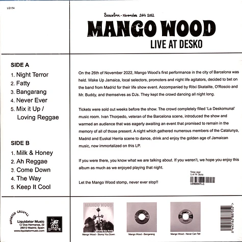 Mango Wood - Live At Desko