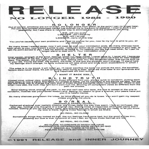 Release - No Longer 1988 - 1990