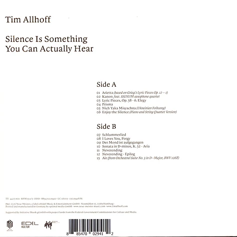 Tim Allhoff - Silence Is Something You Can Actually Hear White