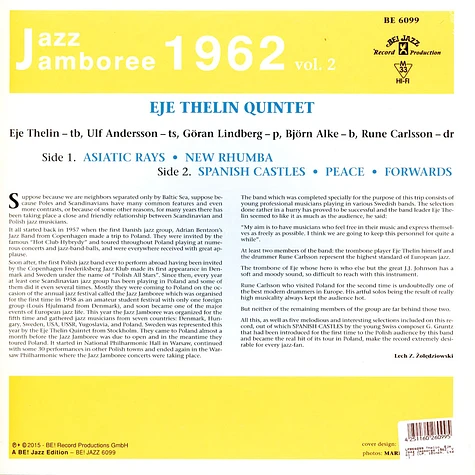 Eje Thelin - Jazz Jamboree 1962 Volume 2