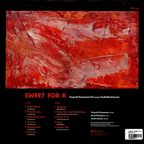 Tsuyoshi Yamamoto Trio - Sweet For K